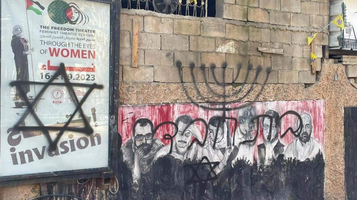 ‘no-safe-place’:-jenin’s-freedom-theatre-raided,-daubed-with-star-of-david